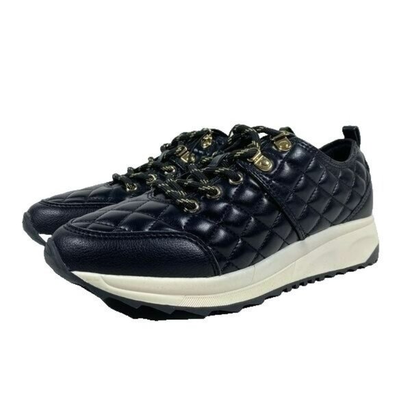 Rachel Zoe Womens Michaela Quilted Fashion Sneakers 7 Black - Picture 1 of 12